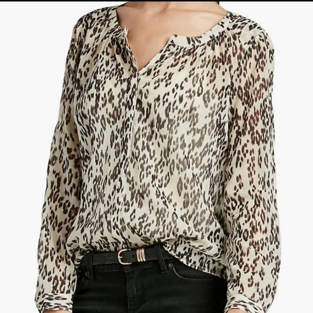 Lucky Brand leopard print blouse